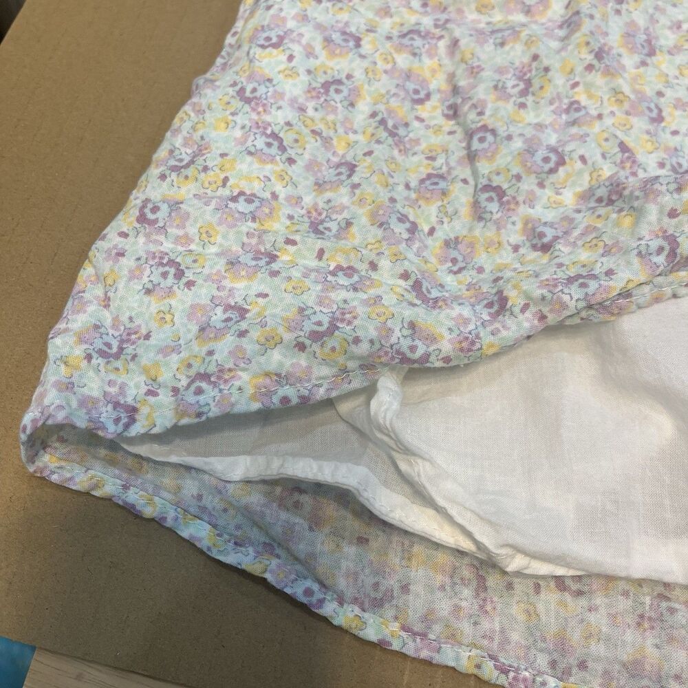 Zara Pastel Floral Mini Dress Size Medium Spring Cottage - Picture 8 of 8